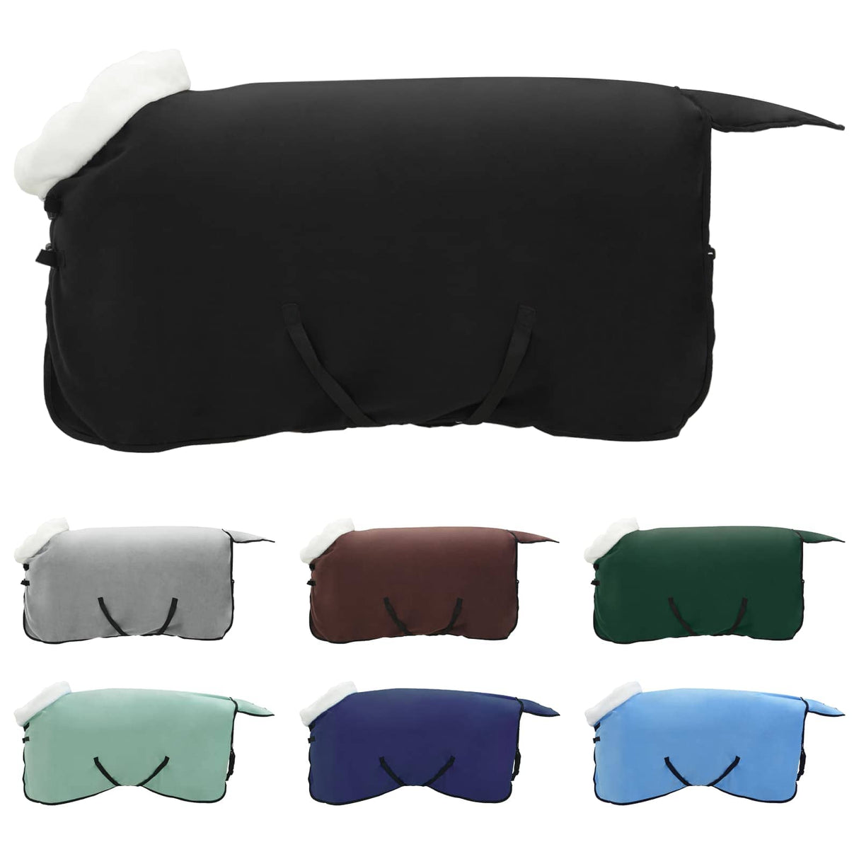Vidaxl paardendeken zwart 85 cm polar fleece