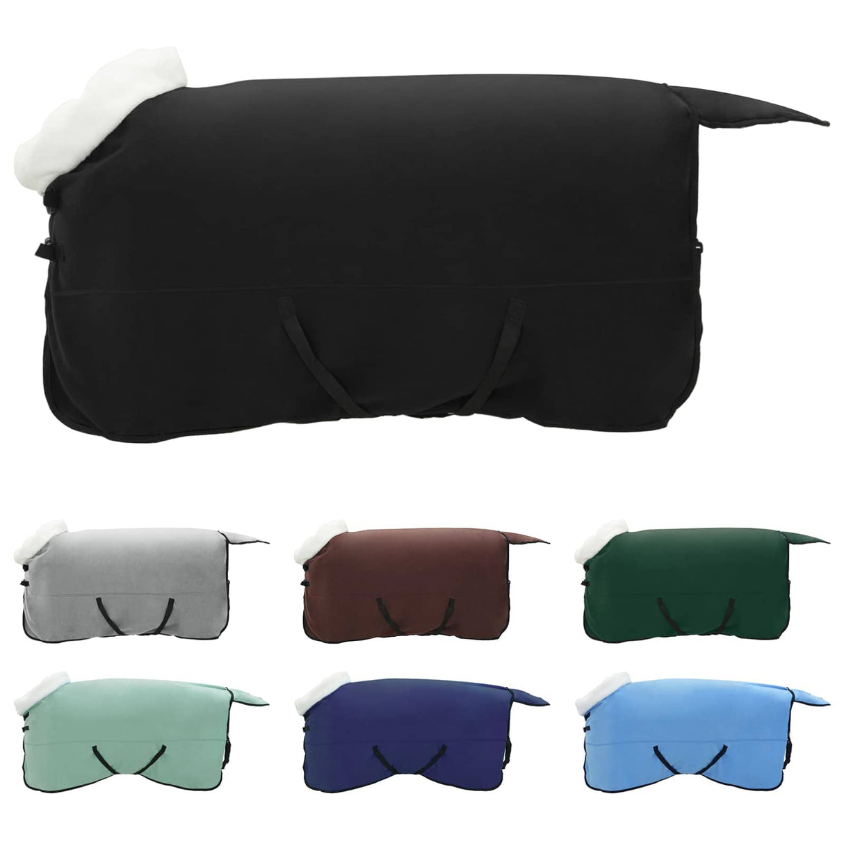 Vidaxl paardendeken zwart 135 cm polar fleece