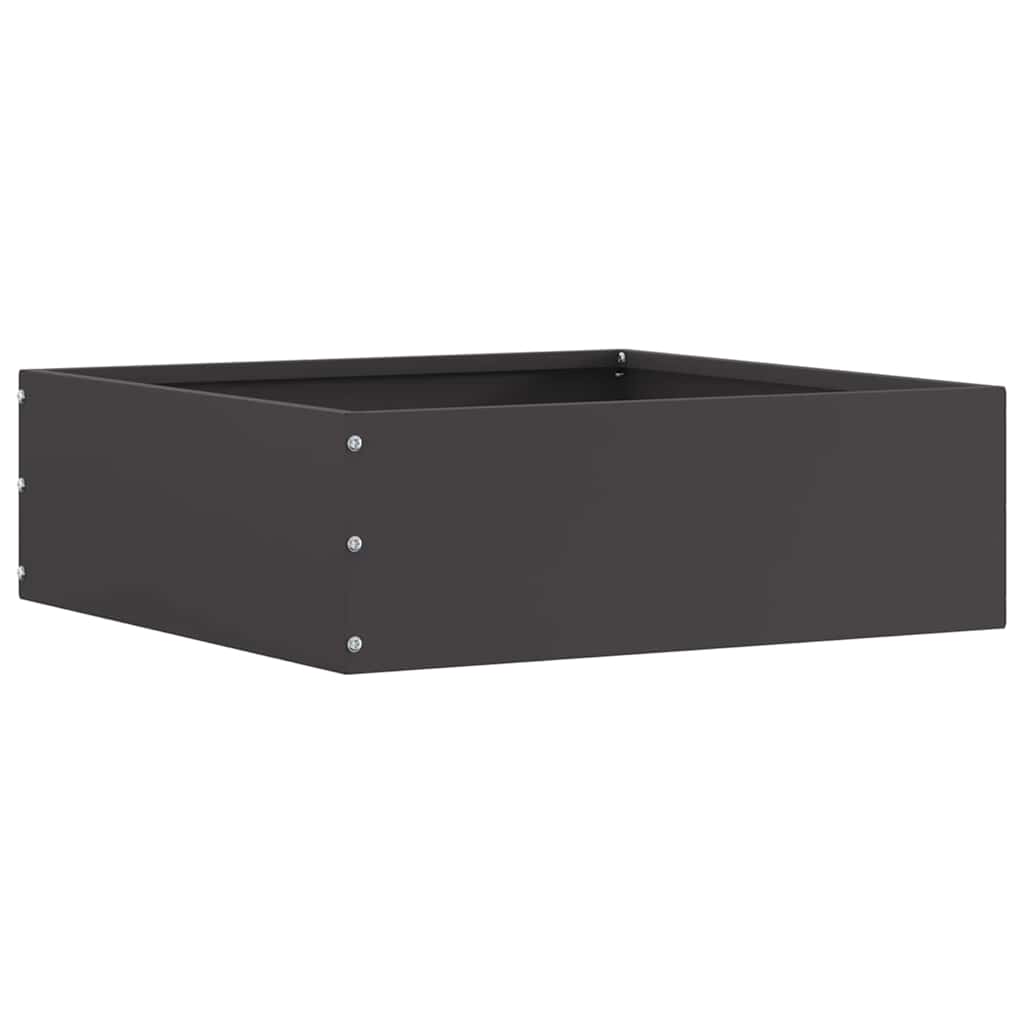 Vidaxl tuinrand 6 pcs zwart 40 x 40 x 13 cm staal