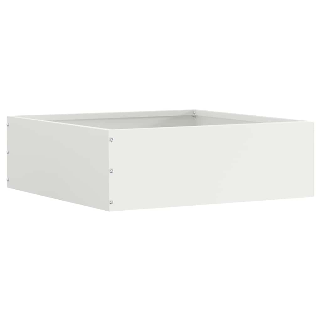 Vidaxl tuinrand wit 40 x 40 x 13 cm staal