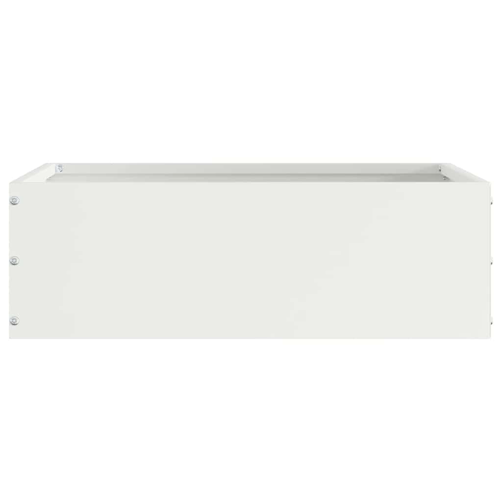 Vidaxl tuinrand wit 40 x 40 x 13 cm staal