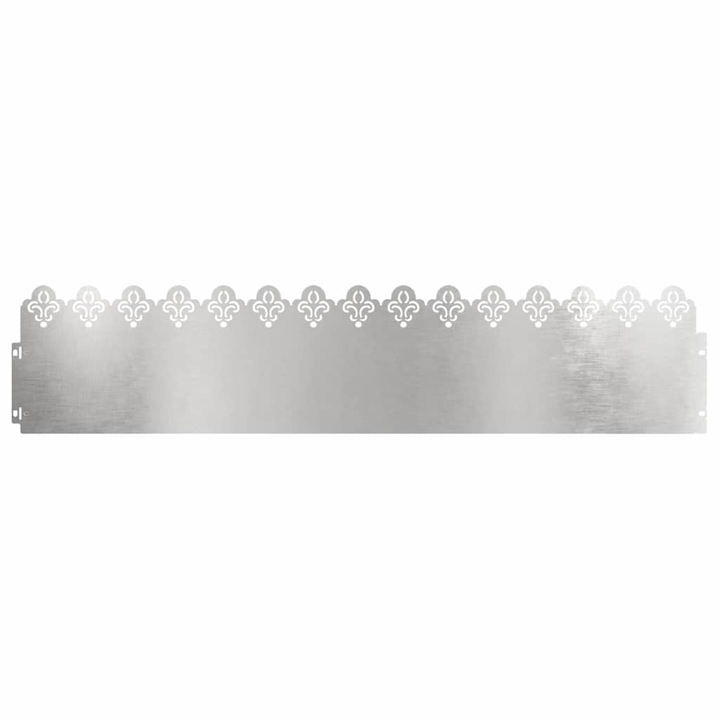 Vidaxl gazonranden 10 pcs zilver 103 x 0,05 x 22 cm roestvrij staal