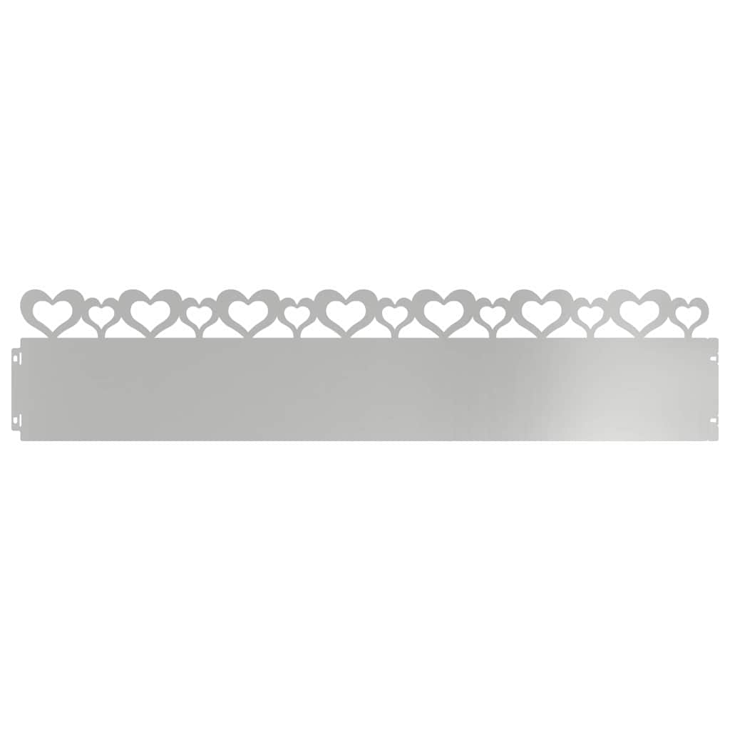 Vidaxl gazonranden 10 pcs zilver 103 x 0,05 x 22 cm