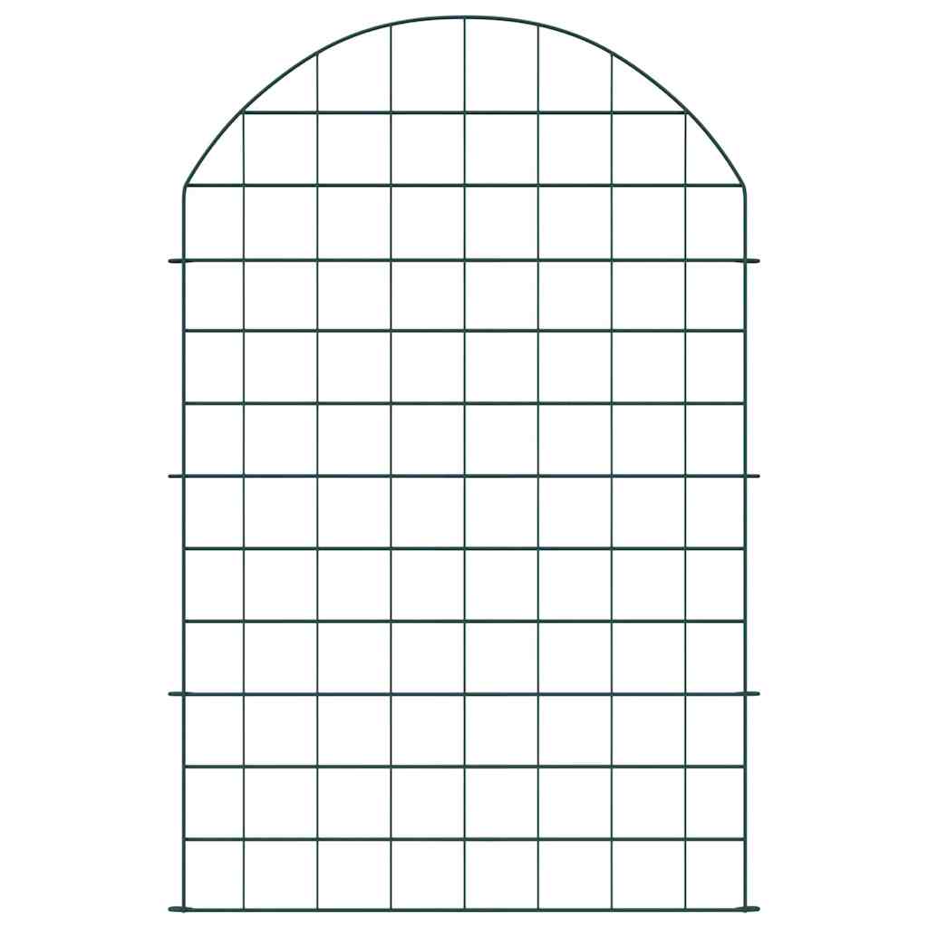Vidaxl vijverhekken set 8 pcs groen 50 x 80 cm staal