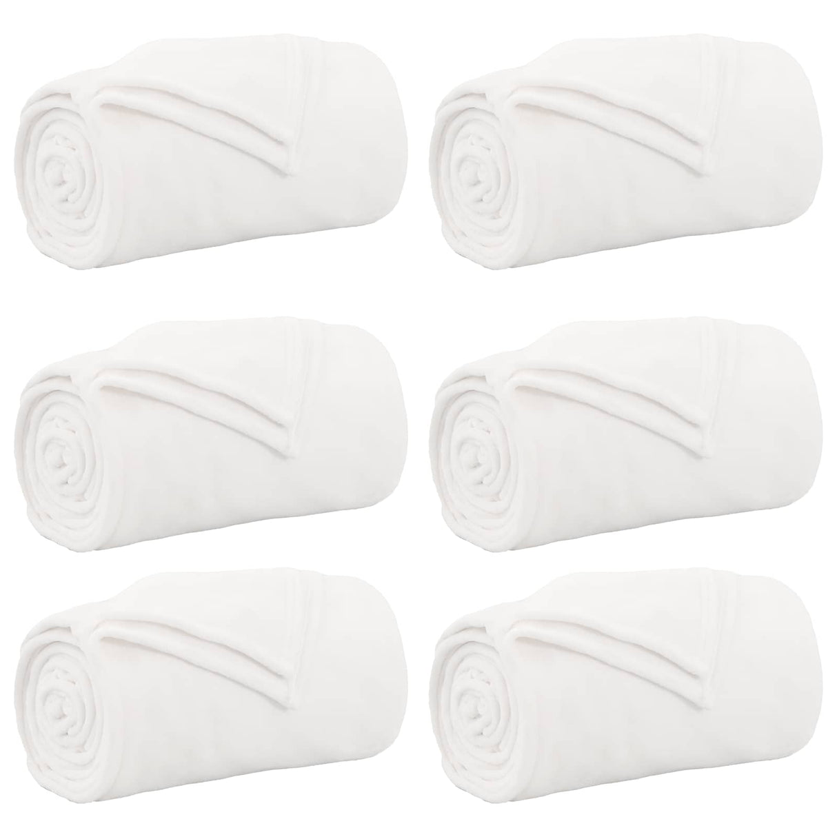 Vidaxl kleden 6 pcs wit 130 x 150 cm fleece