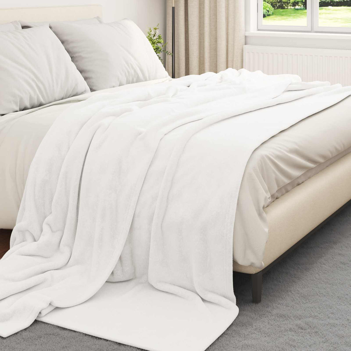 Vidaxl kleden 6 pcs wit 240 x 270 cm fleece