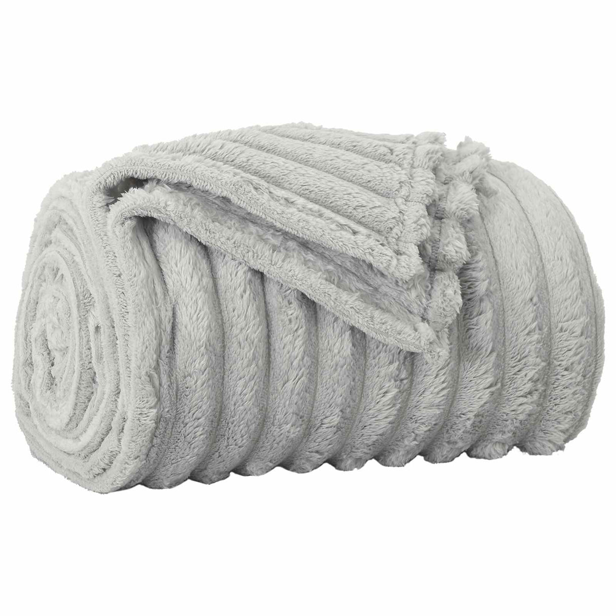 Vidaxl gooi deken grijs 270 x 240 cm fleece