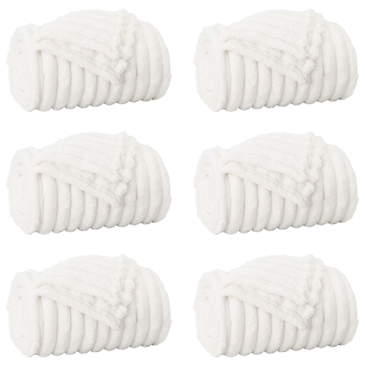 Vidaxl kleden 6 pcs wit 200 x 150 cm fleece