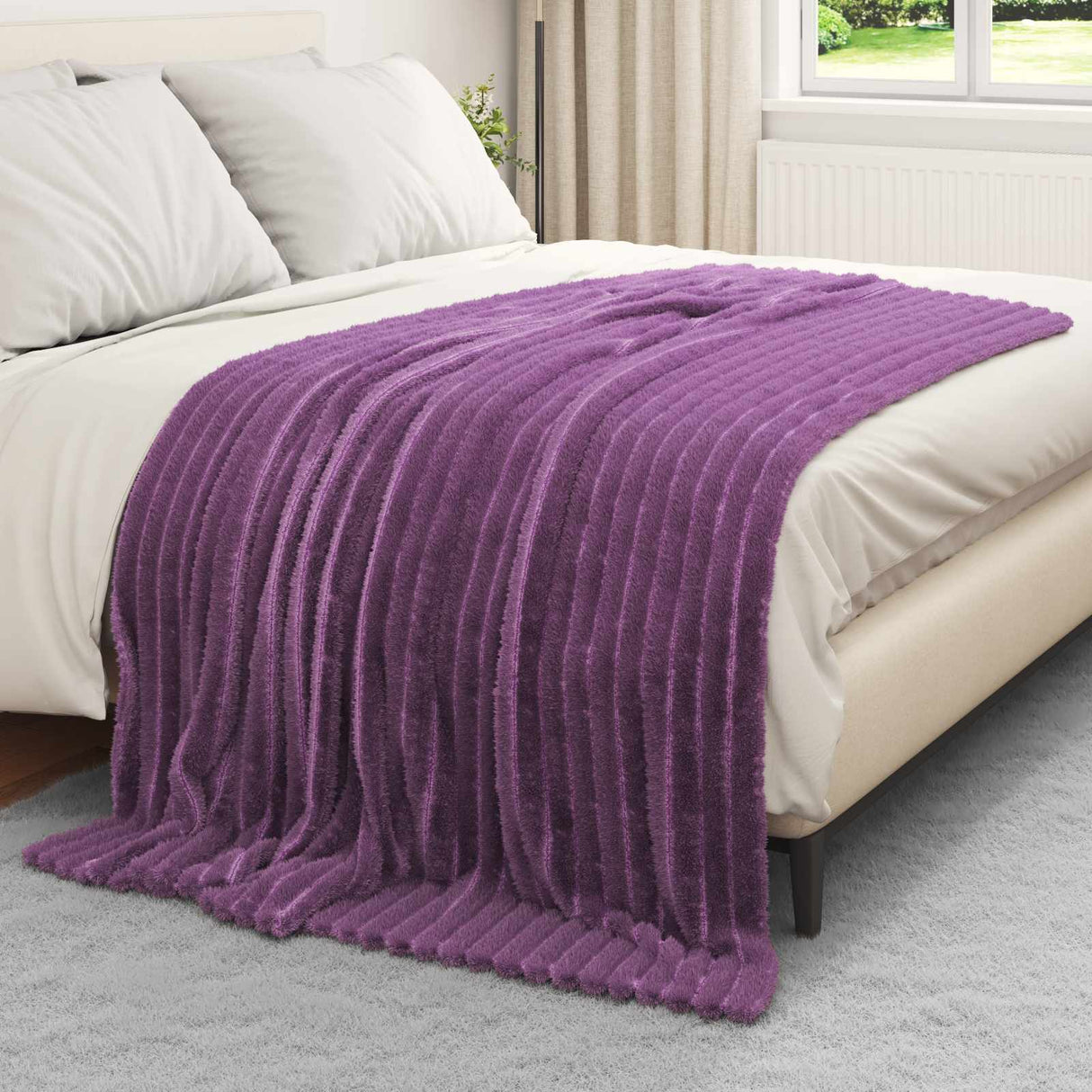 Vidaxl kleden 6 pcs paars 200 x 150 cm fleece