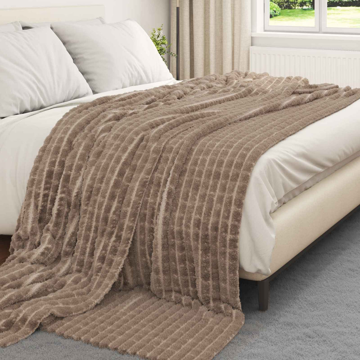 Vidaxl kleden 6 pcs kameel 270 x 240 cm fleece