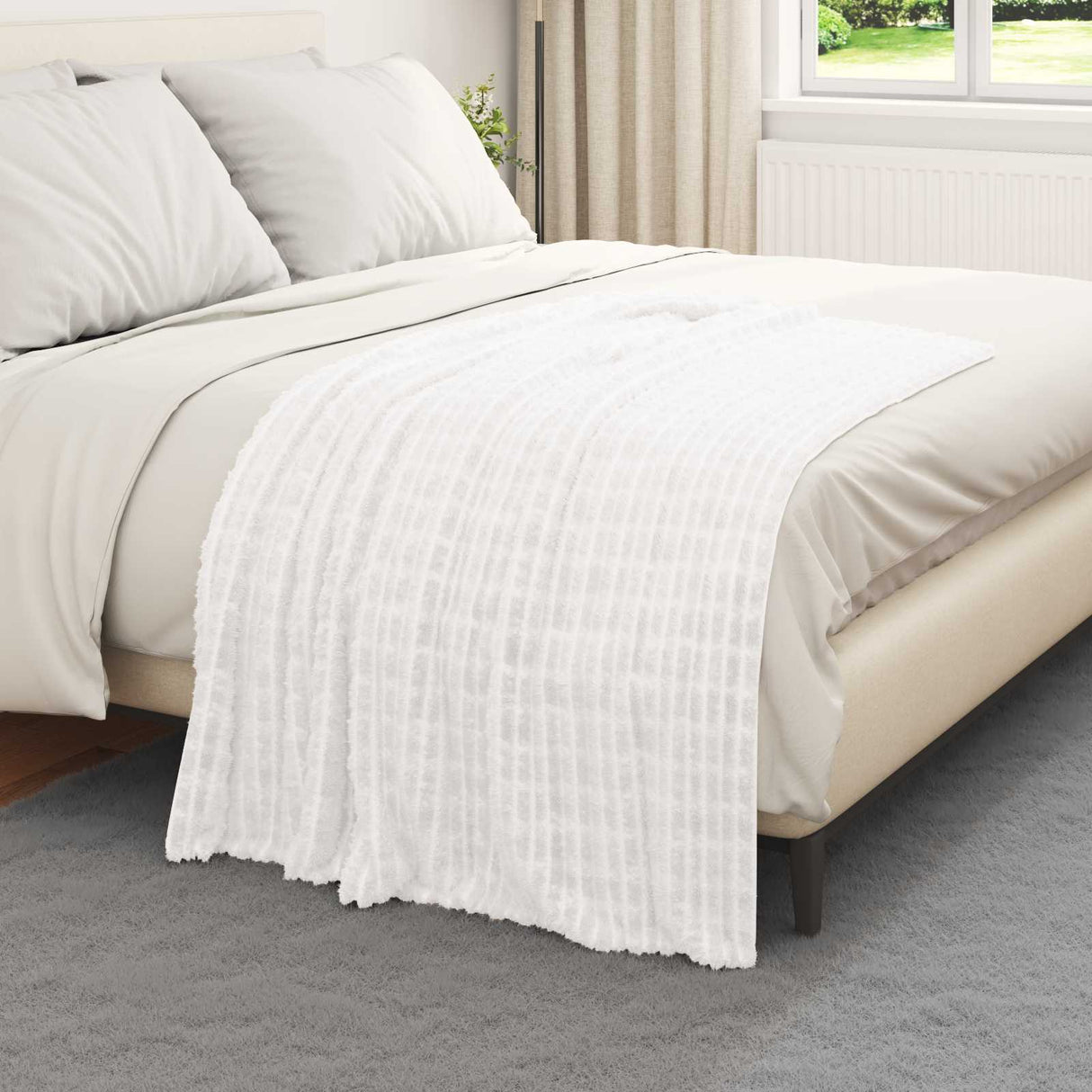 Vidaxl kleden 6 pcs wit 150 x 130 cm fleece