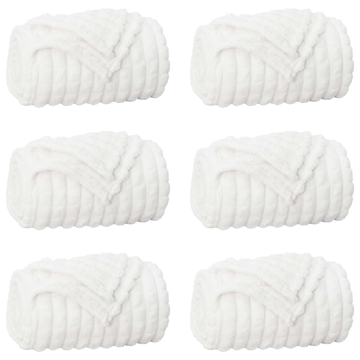 Vidaxl kleden 6 pcs wit 150 x 130 cm fleece