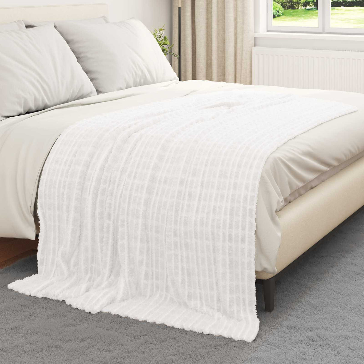 Vidaxl kleden 6 pcs wit 200 x 150 cm fleece