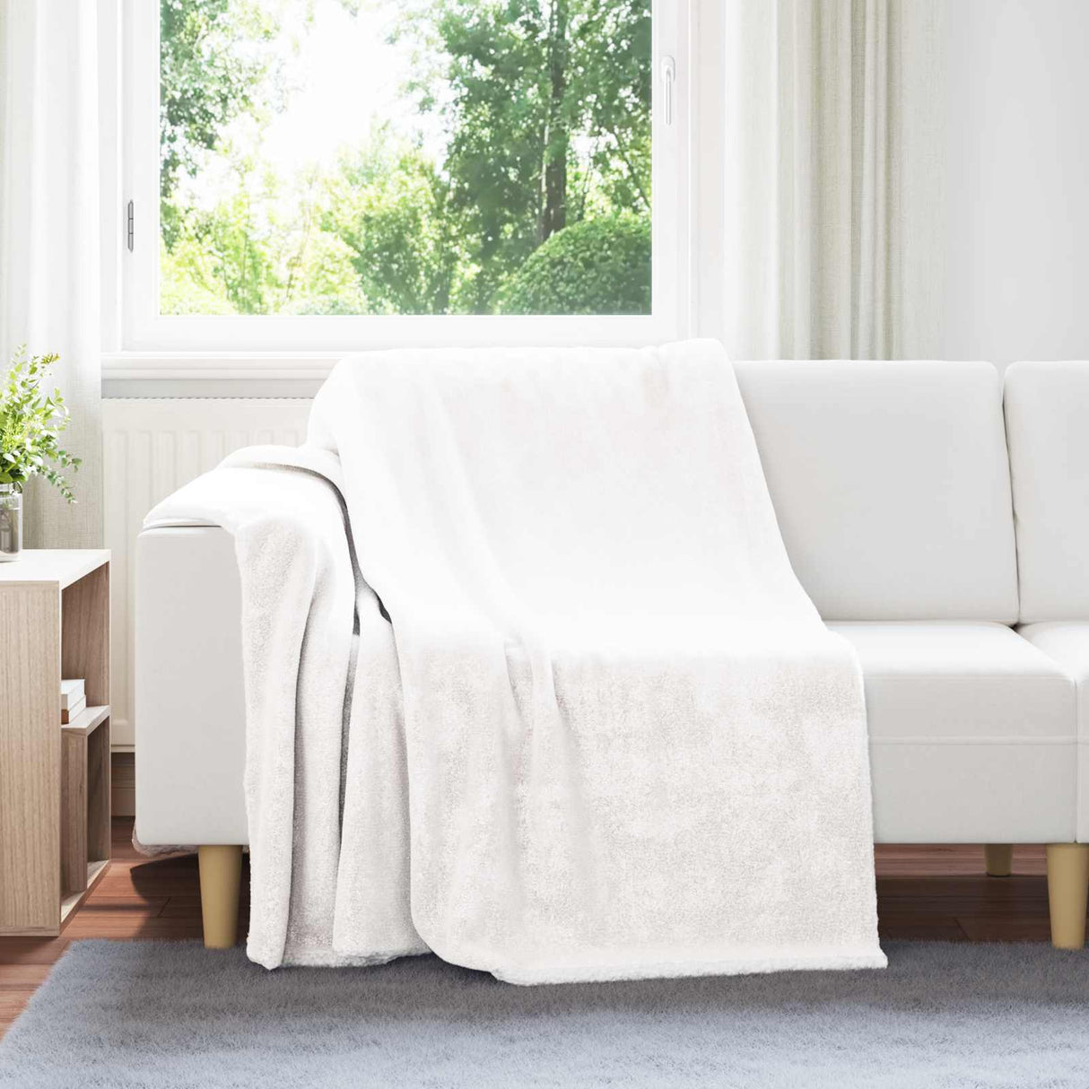 Vidaxl gooi deken wit 150 x 200 cm fleece