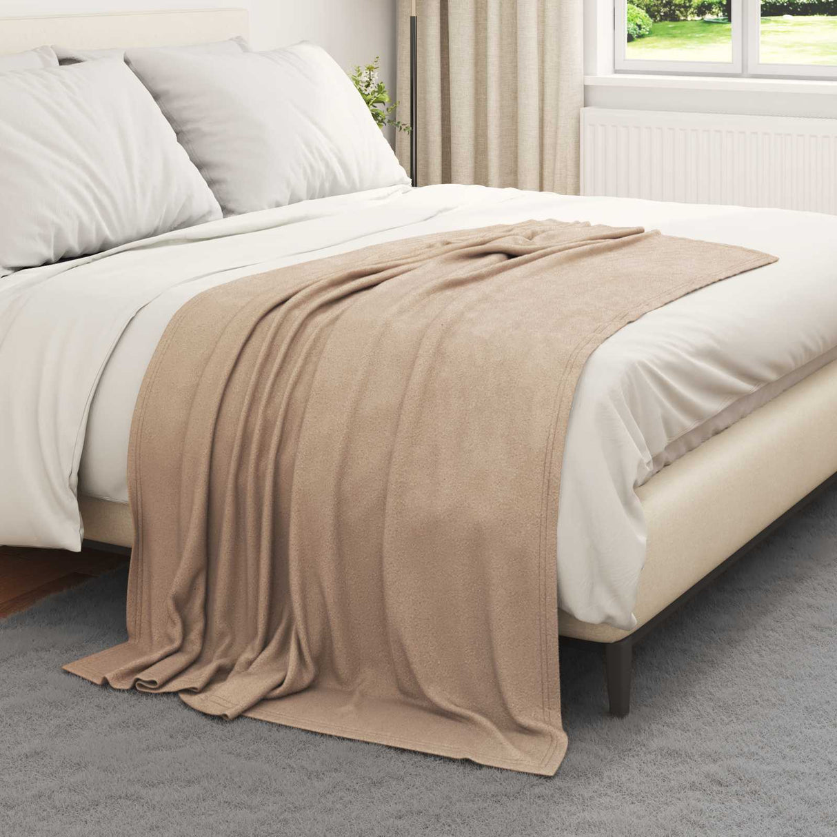Vidaxl kleden 6 pcs kameel 170 x 130 cm fleece