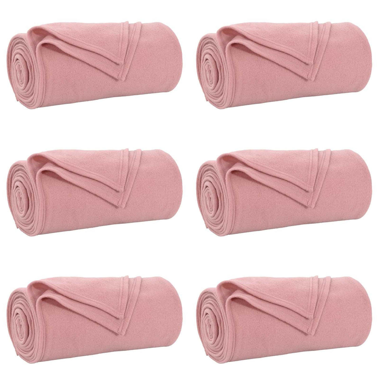 Vidaxl kleden 6 pcs roze 270 x 240 cm fleece
