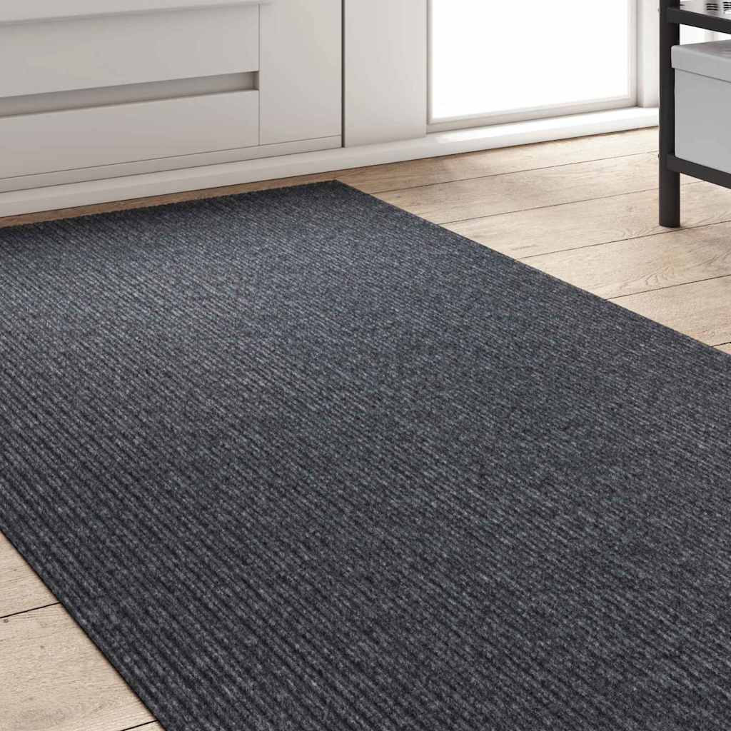 Vidaxl tapijt loper grijs 80 x 200 cm stof