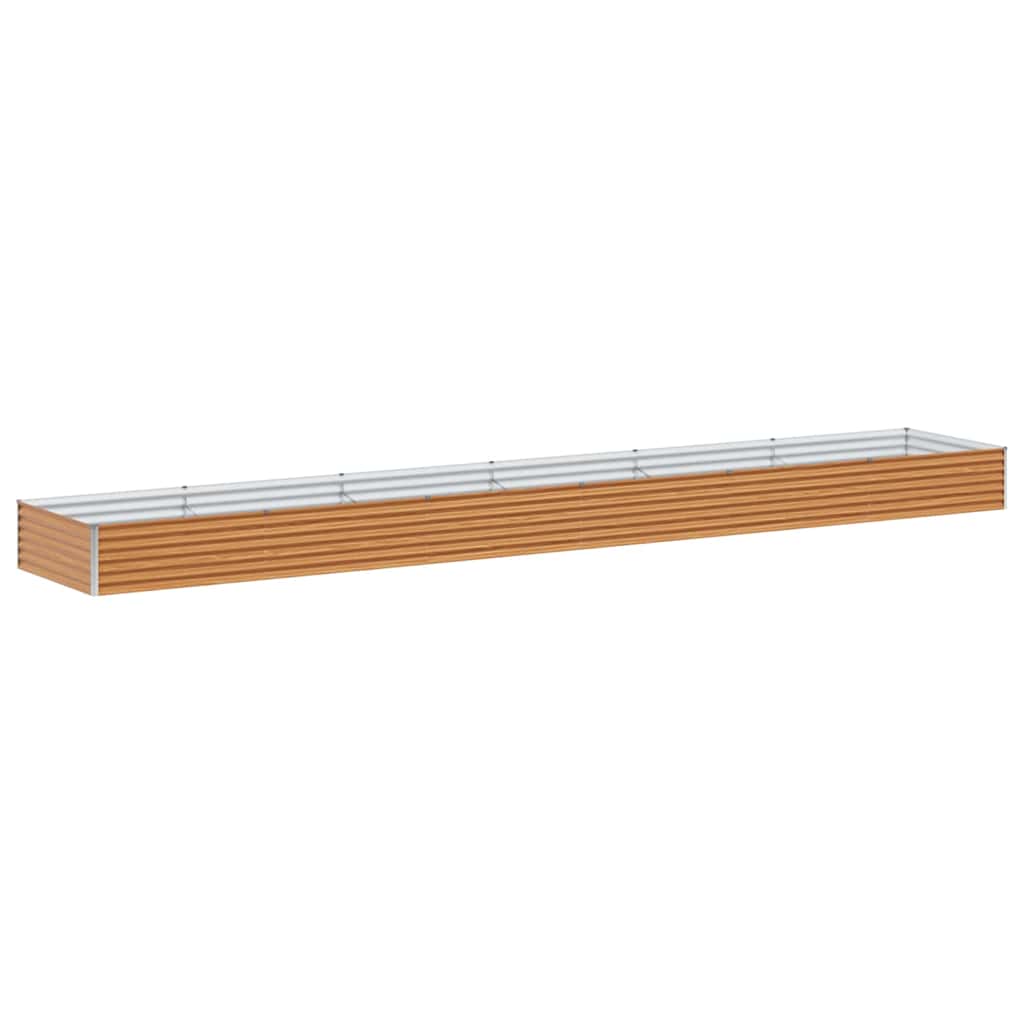 Vidaxl verhoogde plantenbak 582 x 100 x 36 cm gegalvaniseerd staal