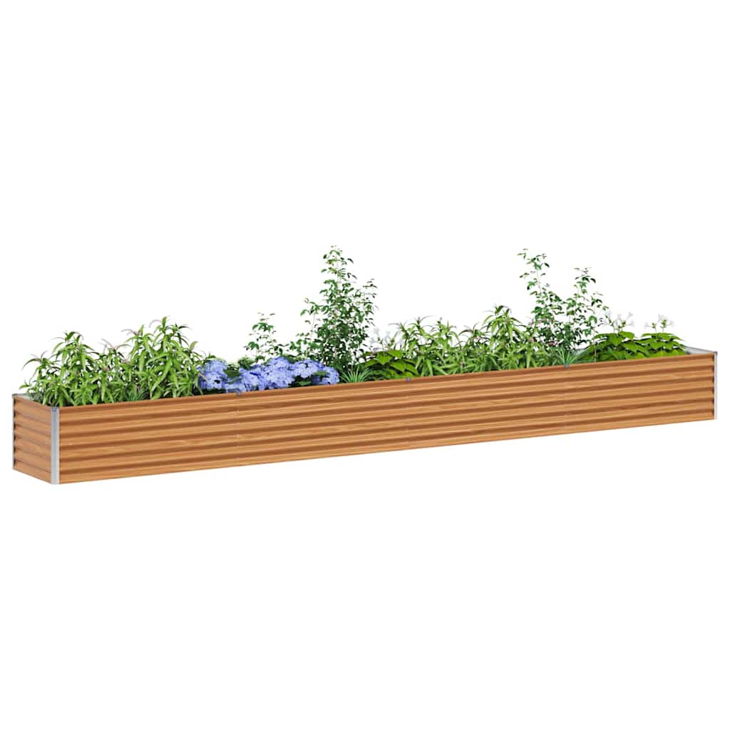 Vidaxl verhoogde plantenbak 390 x 50 x 36 cm gegalvaniseerd staal