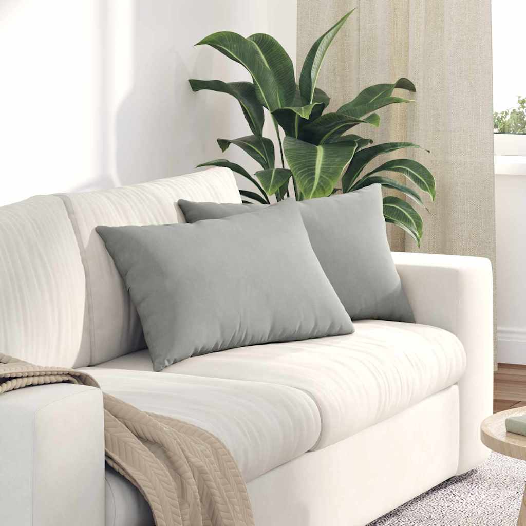Vidaxl sofa kussens 2 stuks lichtgrijs 60 x 40 cm stof