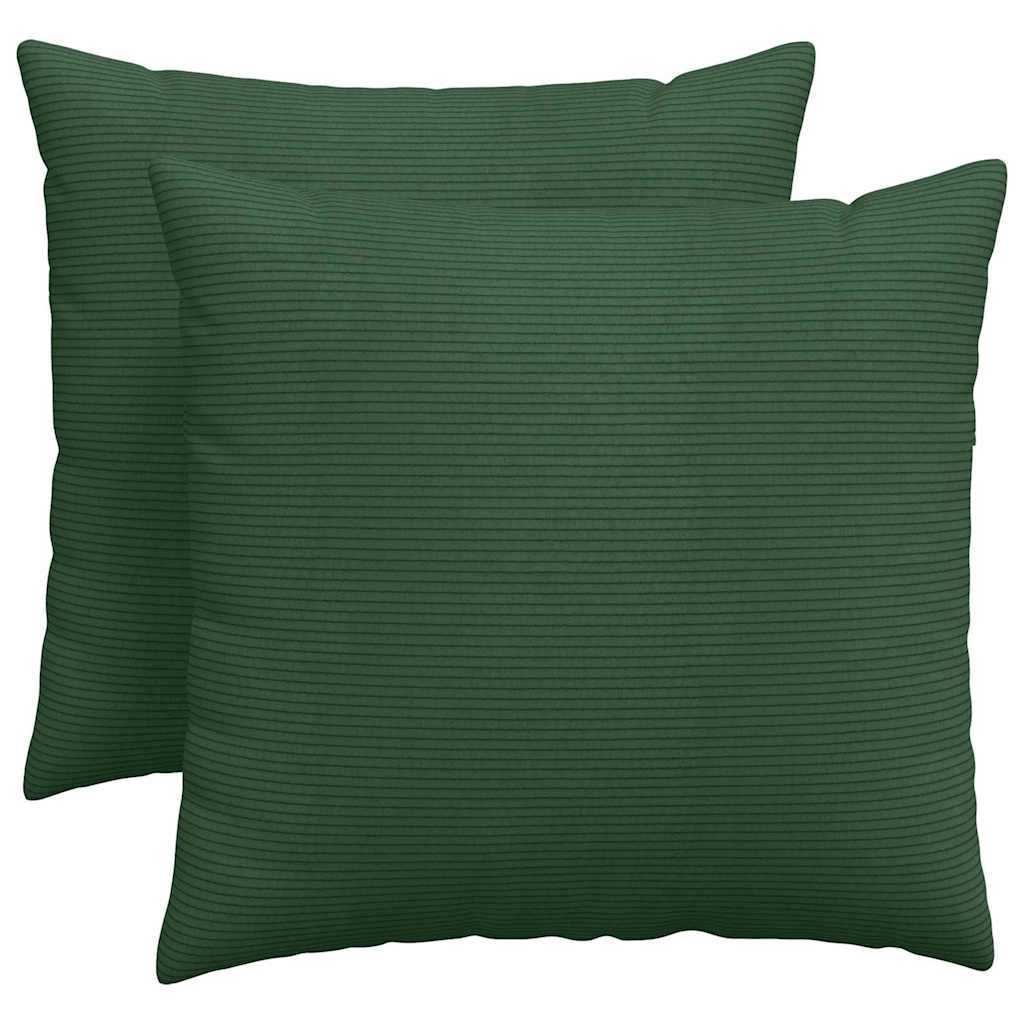 Vidaxl sofa kussens 2 stuks donkergroen 50 x 50 cm cordstof