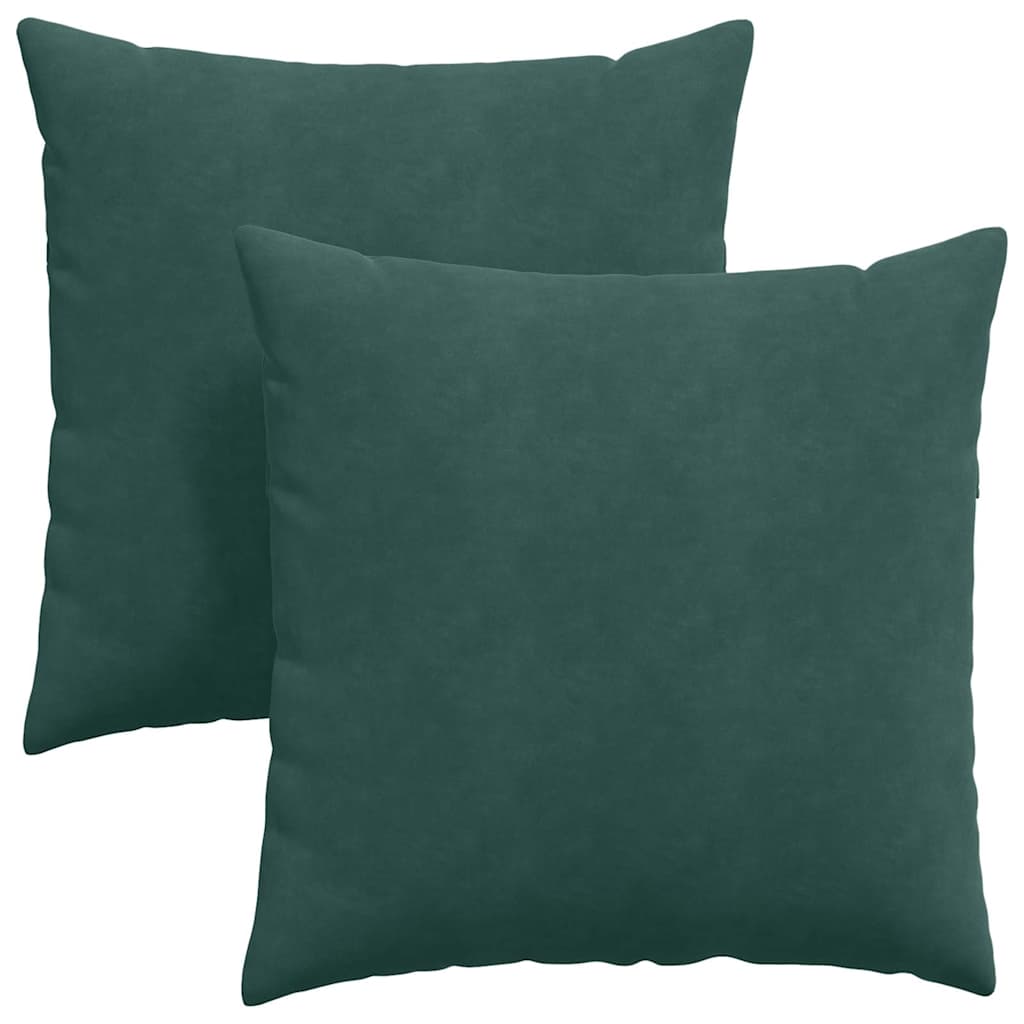 Vidaxl sofa kussens 2 stuks donkergroen 80 x 80 cm cordstof