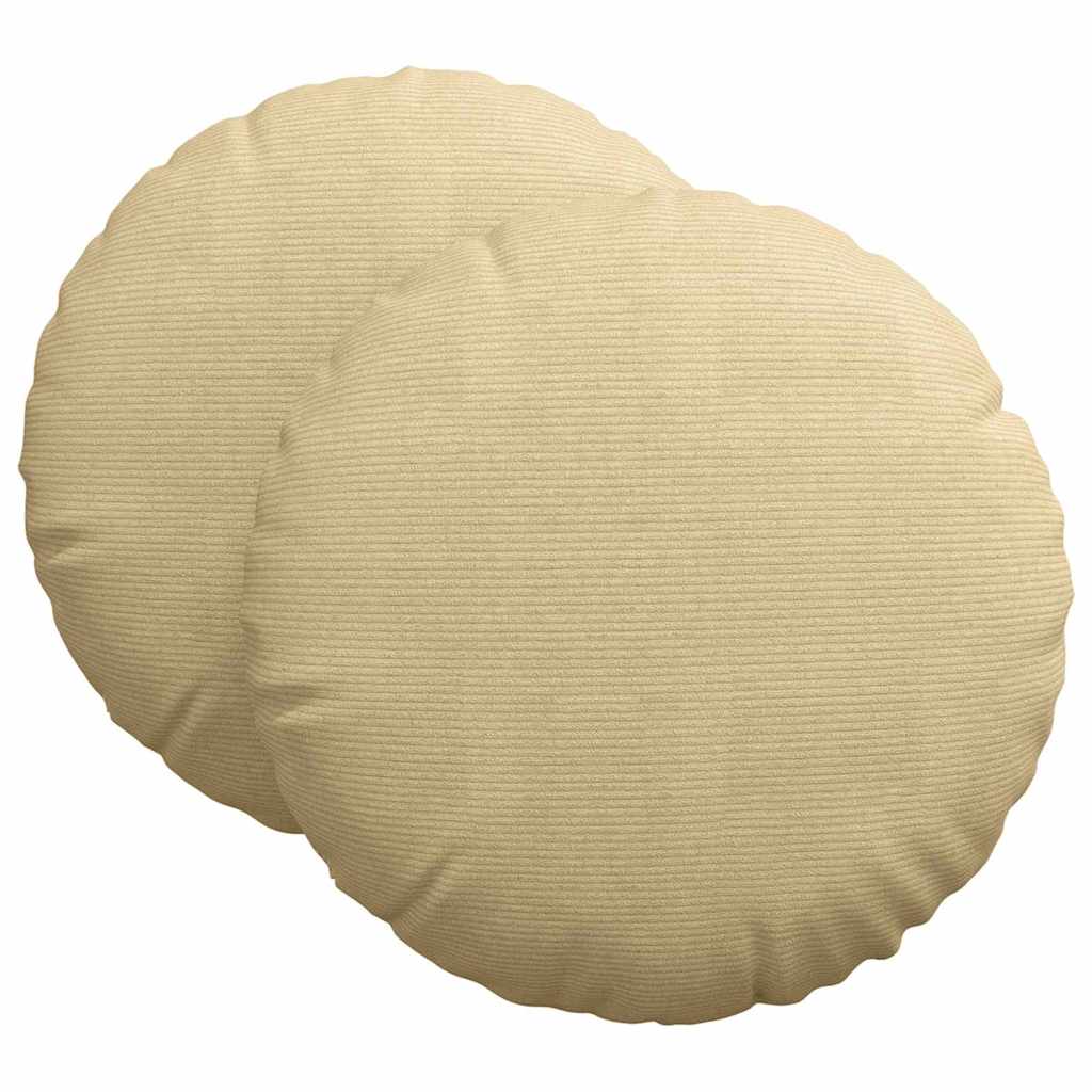 Vidaxl zitkussens 2 pcs grijs groen ø 80 cm katoen stof