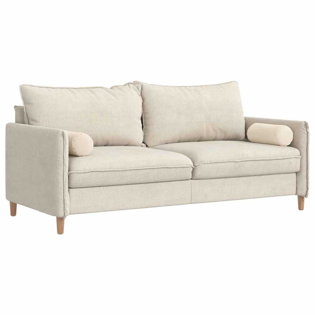 Vidaxl bolster kussens 2 stuks beige ø 15 x 40 cm microvezel stof
