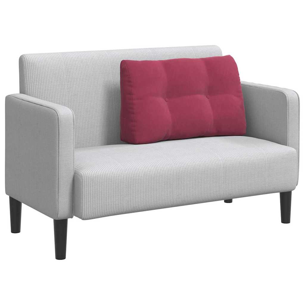 Vidaxl rugkussen wijnrood 80 x 24 x 50 cm fluweel