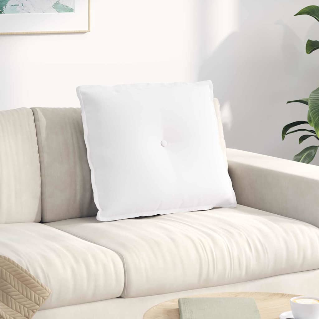 Vidaxl rugkussen wit 60 x 19 x 50 cm stof