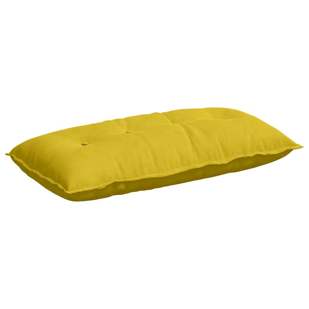 Vidaxl rugkussen geel 100 x 50 cm cordstof
