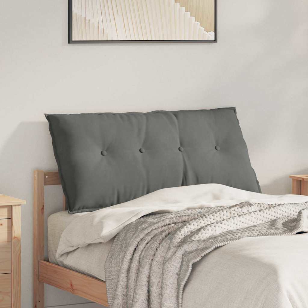 Vidaxl rugkussen donkergrijs 100 x 50 cm microvezel stof