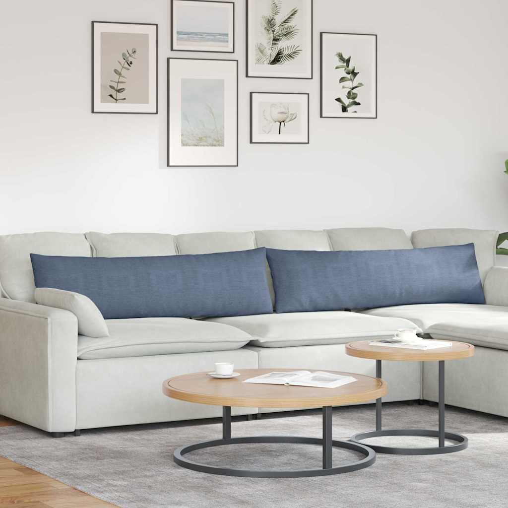 Vidaxl sofa kussens 2 stuks blauw 145 x 40 cm cordstof