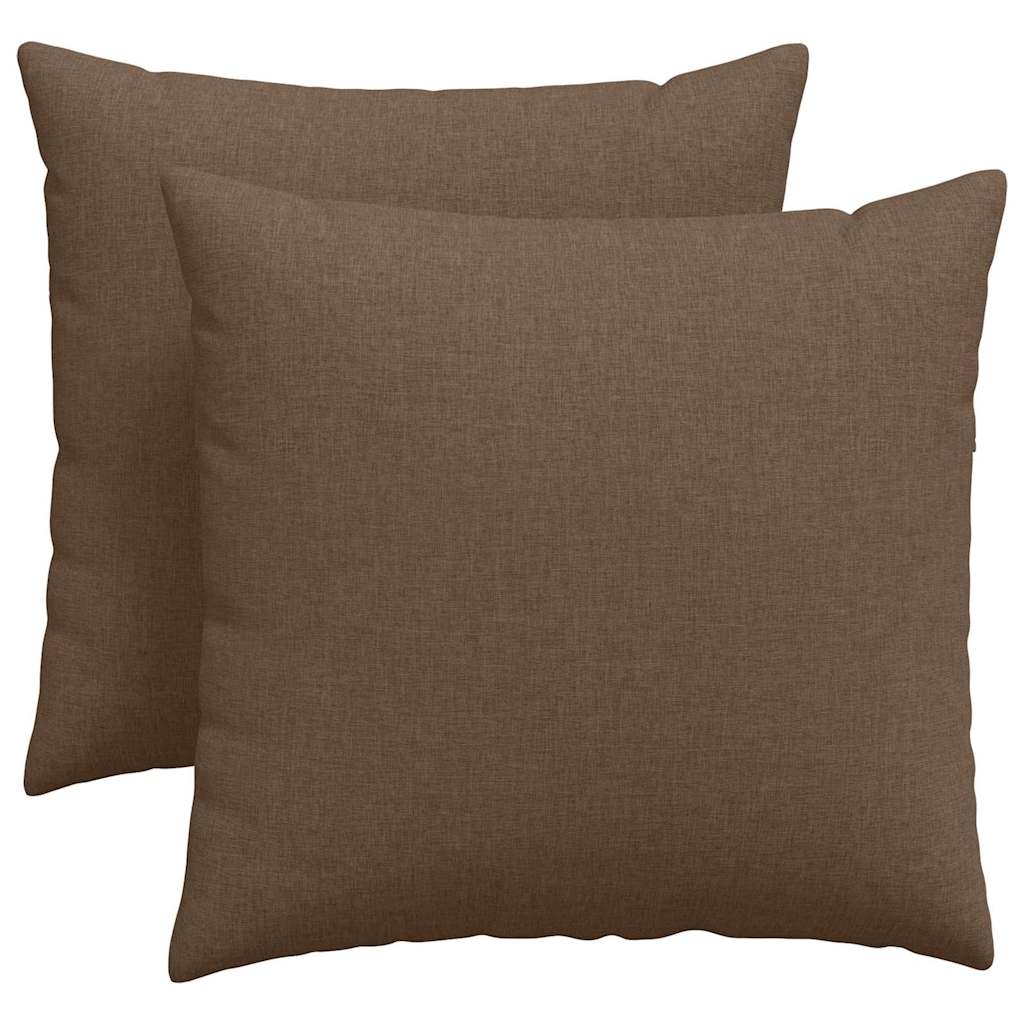 Vidaxl sofa kussens 2 pcs bruin 45 x 45 cm stof