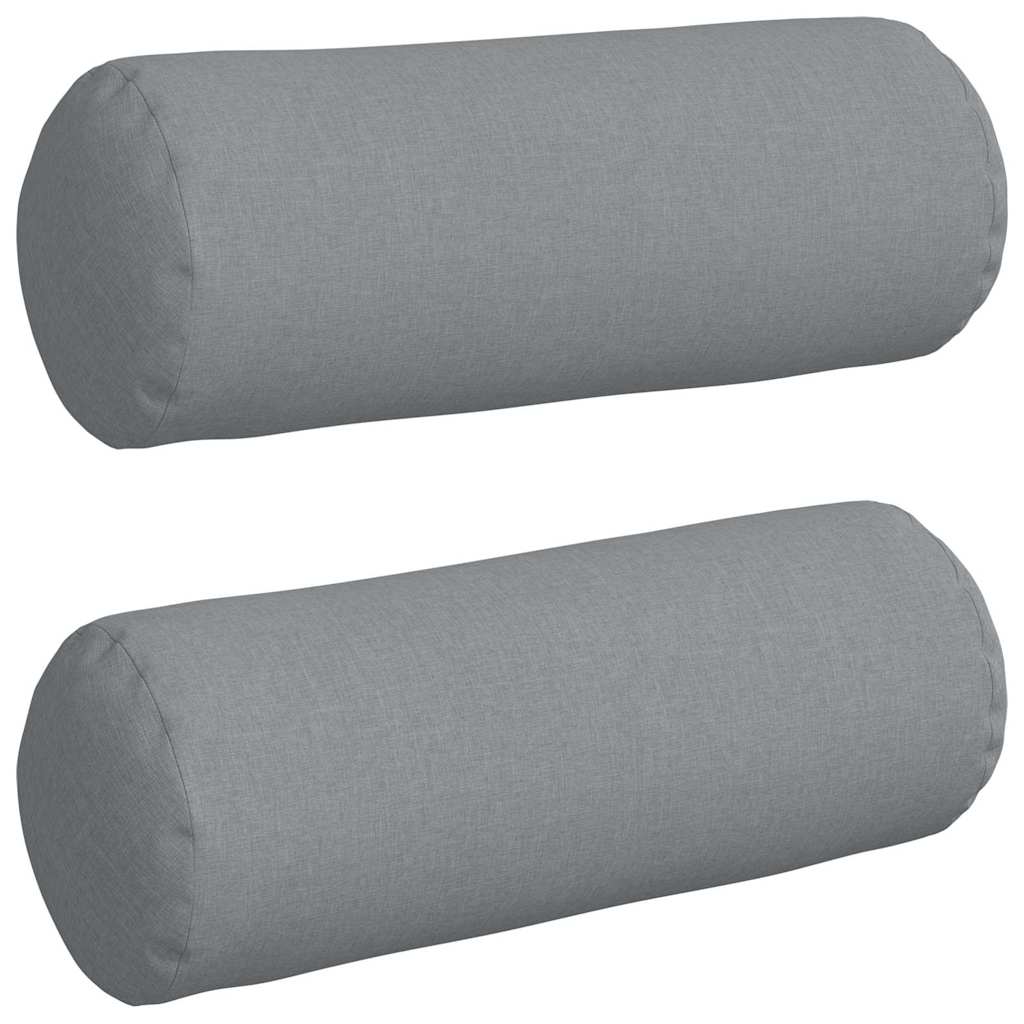 Vidaxl bolster kussens 2 stuks lichtgrijs ø 25 x 70 cm stof