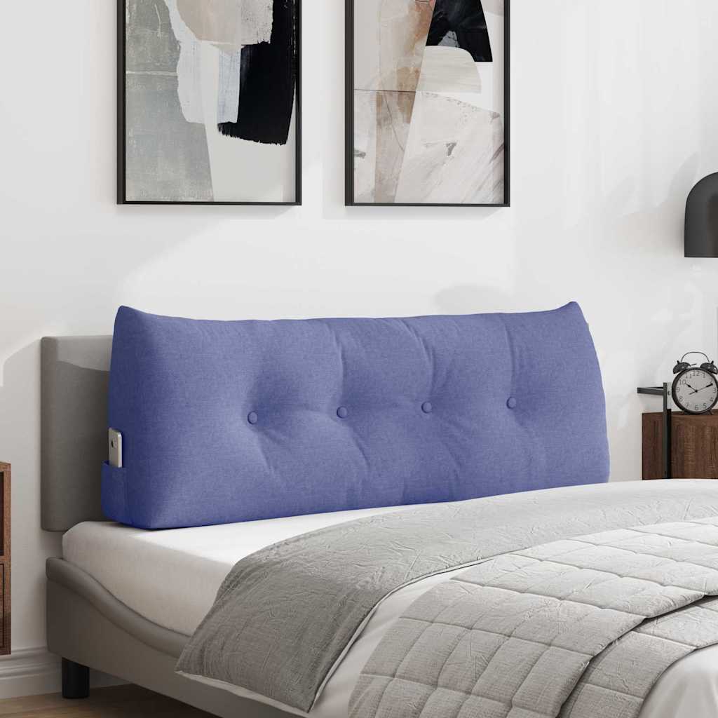 Vidaxl rugkussen jeans blauw 120 x 24 x 50 cm stof