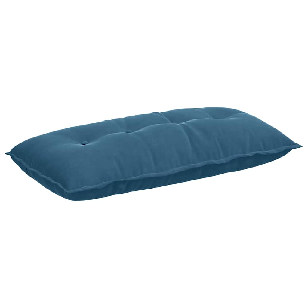 Vidaxl rugkussen blauw 100 x 50 cm cordstof