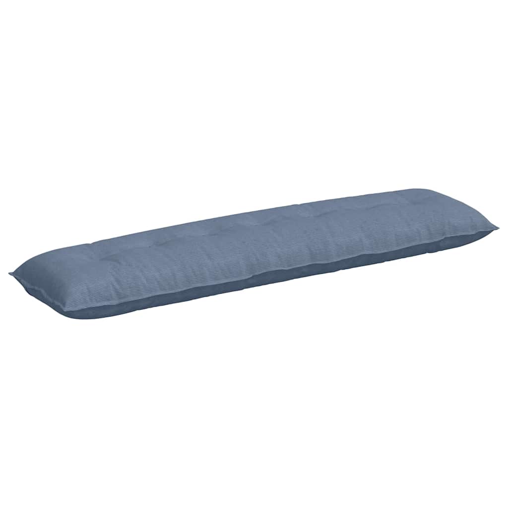 Vidaxl rugkussen blauw 200 x 50 cm cordstof