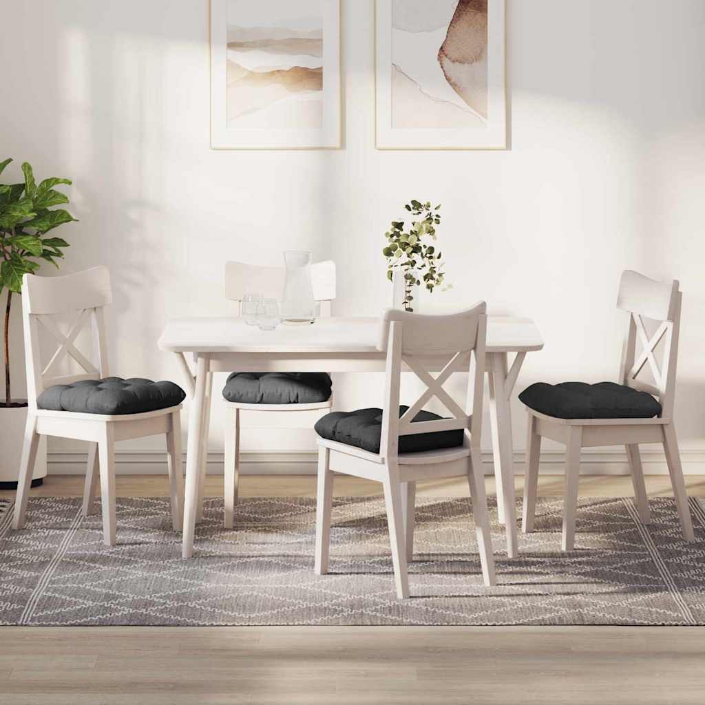 Vidaxl zitkussens 4 pcs donkergrijs 45 x 45 cm katoen stof