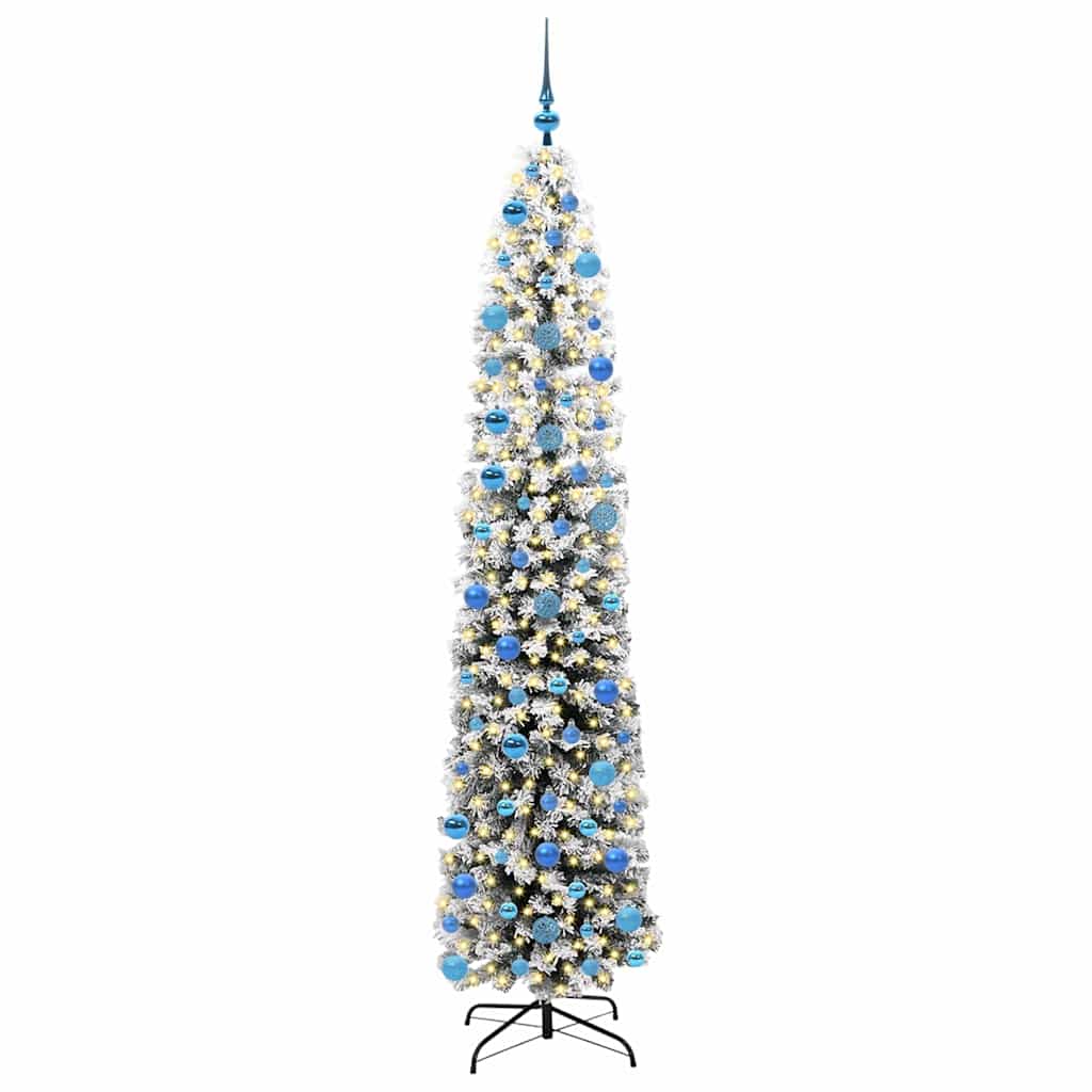 Vidaxl kunstkerstboom groen 240 cm pvc en staal en kunststof
