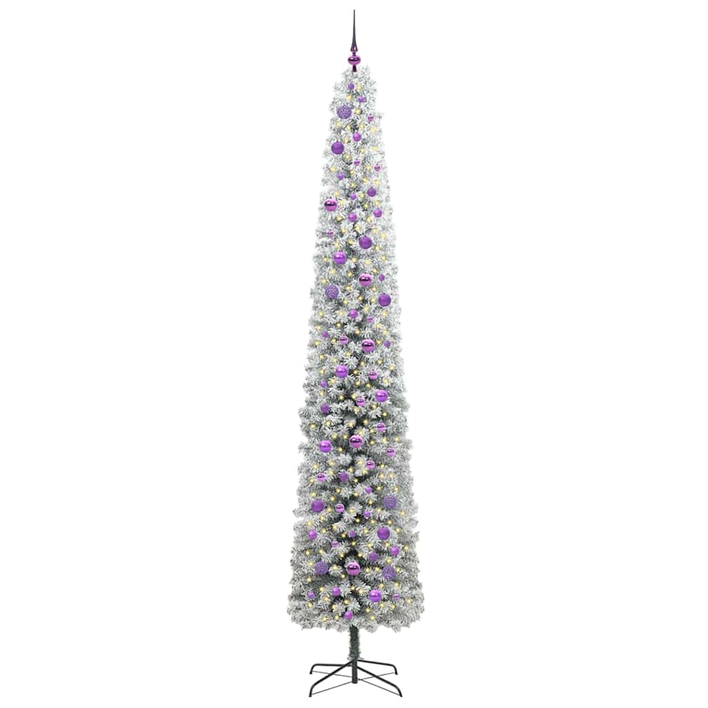 Vidaxl kunstkerstboom groen 270 cm pvc en staal en kunststof