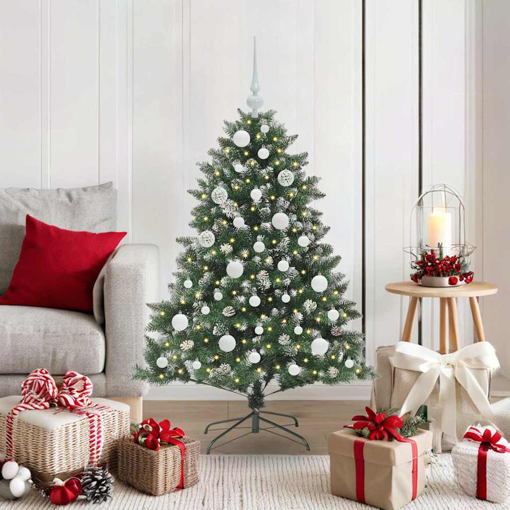 Vidaxl kunstkerstboom met 150 led groen 120 cm pvc en plastic en staal