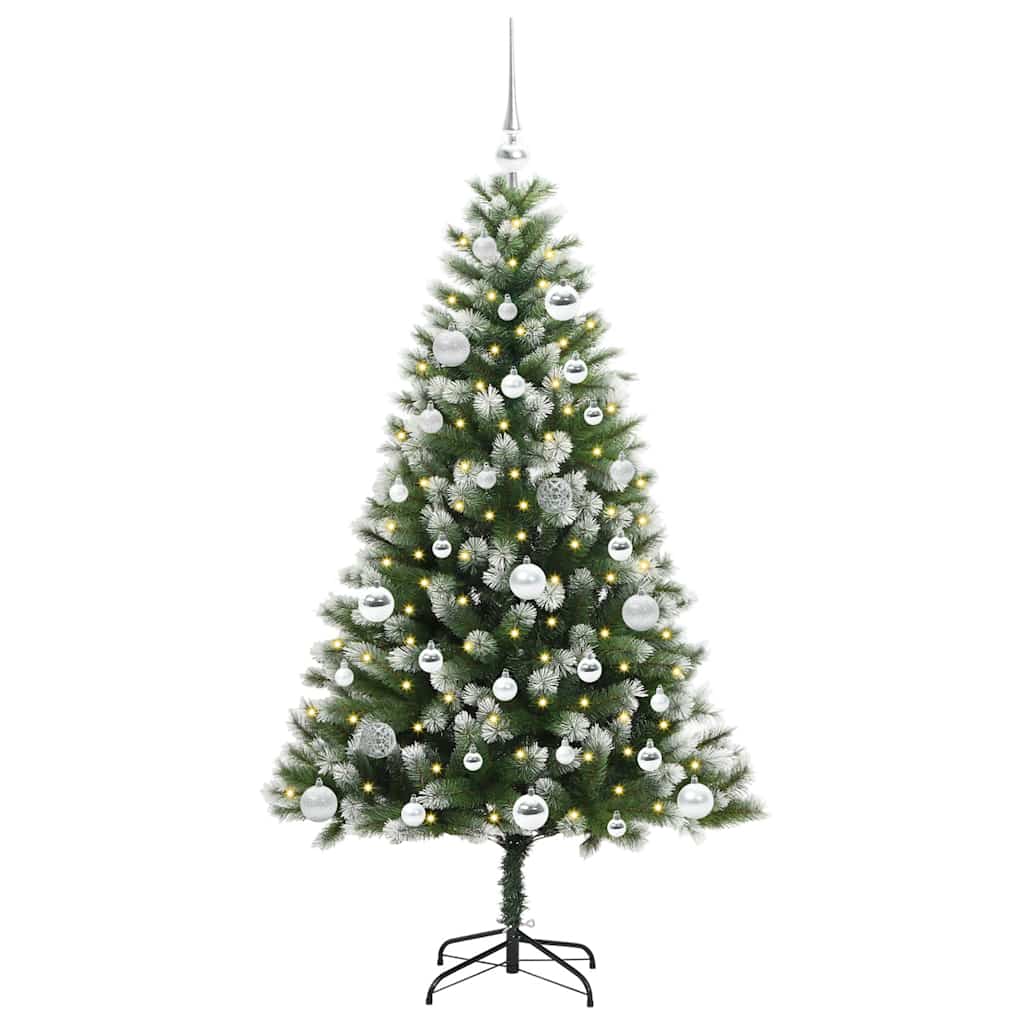 Vidaxl kunstmatige scharnierkerstboom met bedekte sneeuw 150 cm