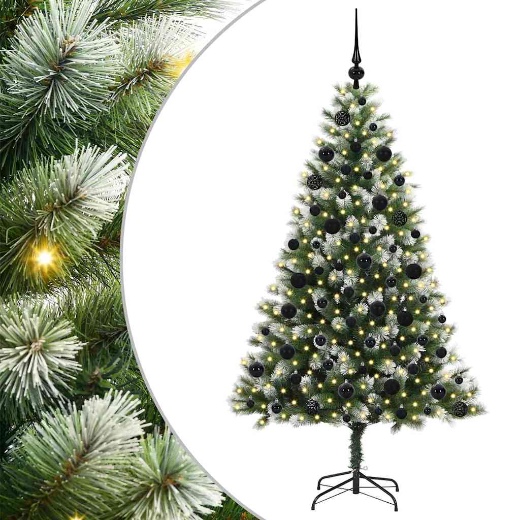 Vidaxl kunstmatige scharnierkerstboom met bedekte sneeuw 180 cm