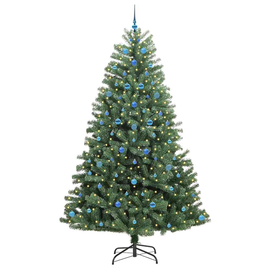 Vidaxl kunstmatige inklapbare kerstboom groen 240 cm pvc en metaal
