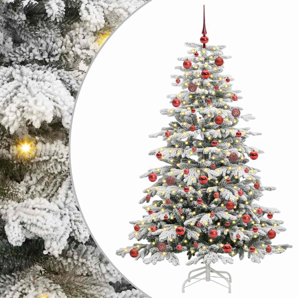 Vidaxl kunstmatige inklapbare kerstboom wit 180 cm pe en pvc