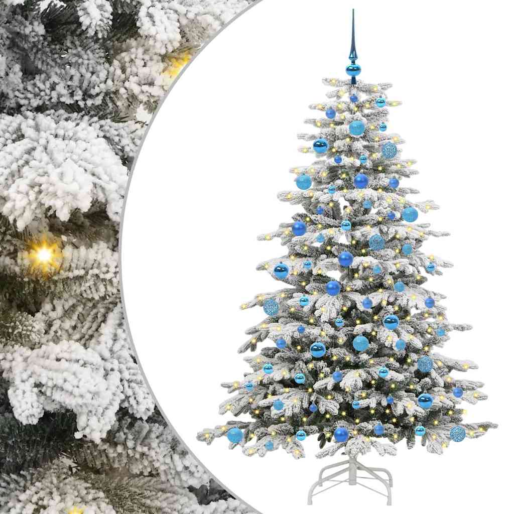 Vidaxl kunstmatige inklapbare kerstboom wit 180 cm pe en pvc