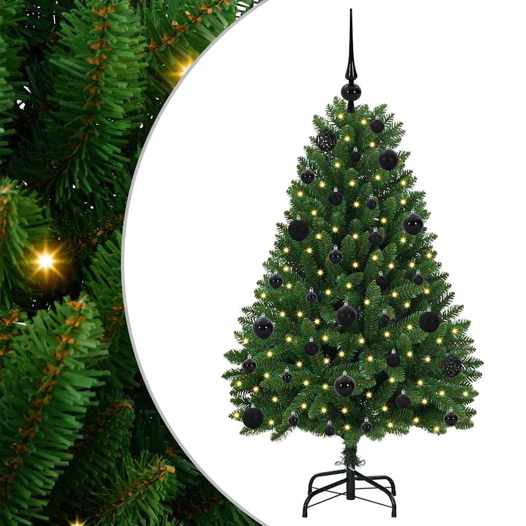 Vidaxl kunstkerstboom met 150 led groen 120 cm pvc en metaal