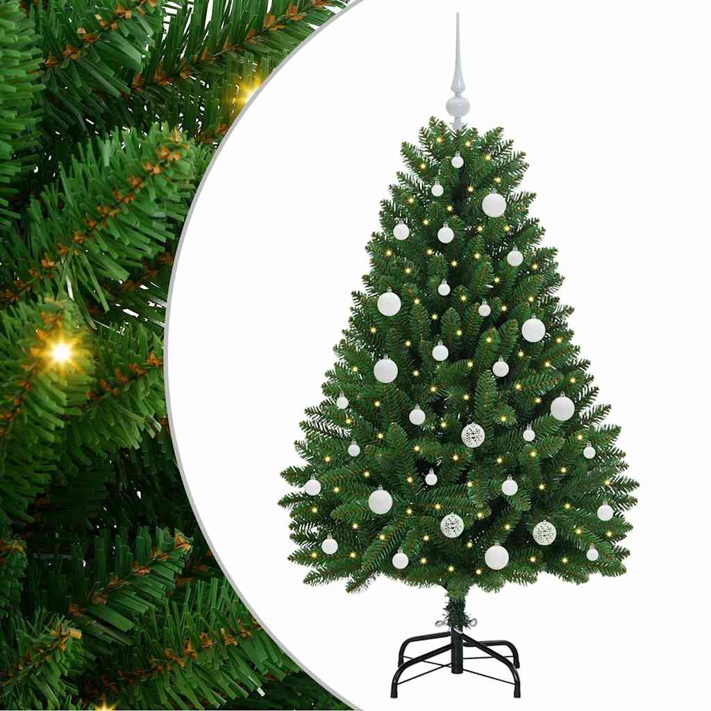 Vidaxl kunstkerstboom met 150 led groen 150 cm pvc en metaal