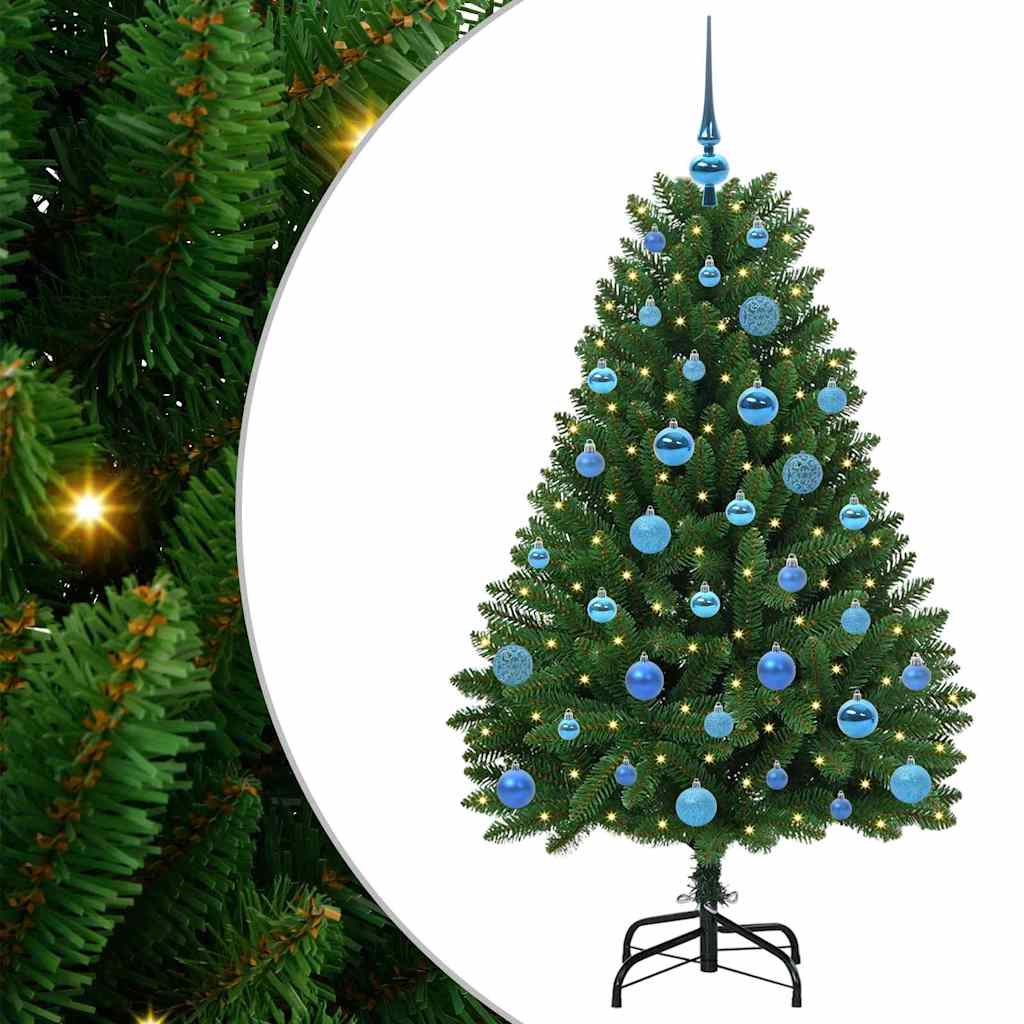 Vidaxl kunstkerstboom met 150 led groen 150 cm pvc en metaal